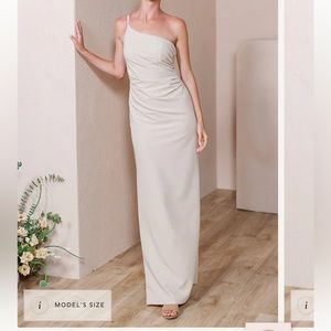 Revelry Jade Crepe Dress - Gold Champagne